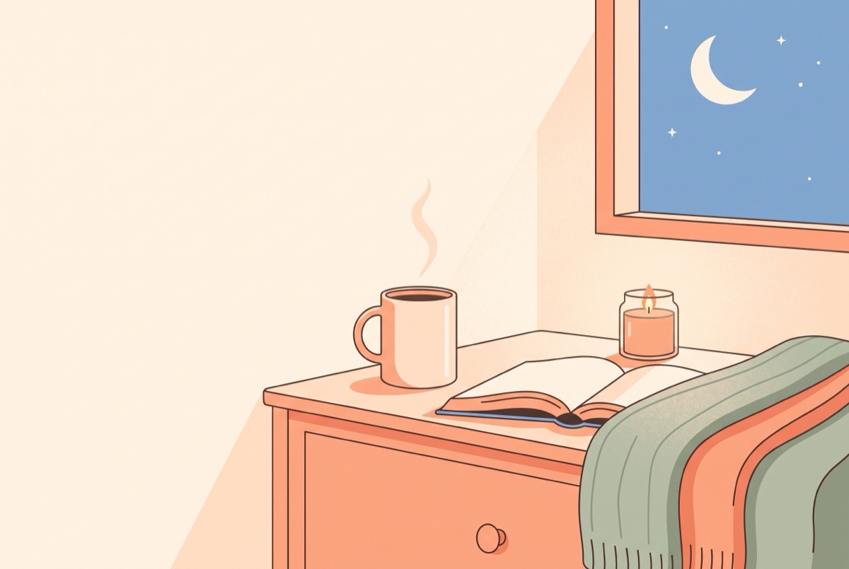 The Night Routine for Better Sleep and Calmer Days illustration